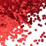 Конфетти фольга Круг, Красный, Металлик