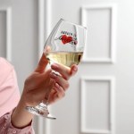 Бокал для вина «Выпьем за любовь», деколь