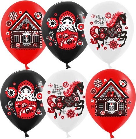 DB Шары Русские мотивы, Ассорти, пастель