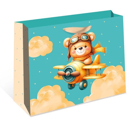 Пакет подарочный стандарт плюс Мишка пилот