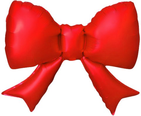 Мини-фигура Бант красный сатин