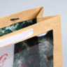 Пакет крафтовый с пластиковым окном «Новогодняя ель»