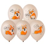 BB Шары С ДР Корги 2цв, пастель