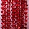 Занавес для фотозоны, дождик, Сердца Красный