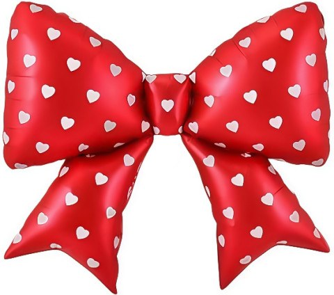 Фигура Бант, Сердечки, Красный