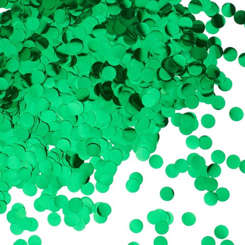 Конфетти фольга Круг, Зеленый, Металлик