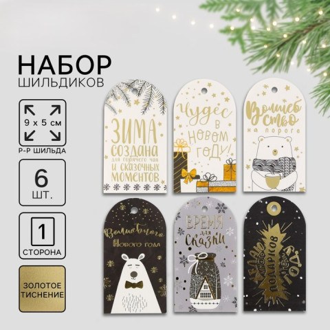 Набор шильдиков декоративных в наборе «Сияние ночи» #нг