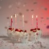 Свечи Гармония, Розовый микс, с блестками