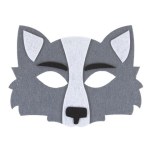 Маска карнавальная, из фетра, Волчонок, Серый