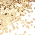 Конфетти фольга Квадрат, Золото, Хром