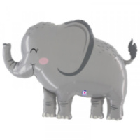G Фигура Слоник, Джунгли / Jungle Elephant / 1 шт /, Фольгированный шар