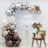 Неоновая вывеска на подложке Happy Birthday, Белый