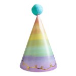 Колпак с помпоном "Разноцветная полоска"