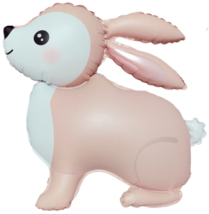Фигура 3D, Лесной Зайка, Розовый, Сатин