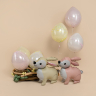 Фигура 3D, Лесной Зайка, Розовый, Сатин