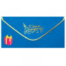 Конверт для денег "С днем рождения", Синий, soft-touch