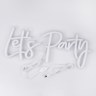 Неоновая надпись на подложке Let's Party, Розовый