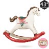 Фигура 3D, Лошадка Качалка Новогодняя, Сатин