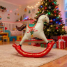 Фигура 3D, Лошадка Качалка Новогодняя, Сатин #нг