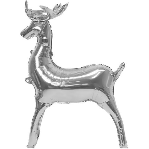 Шар 3D Фигура, Олень, Серебро