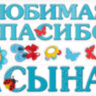 Магнитные наклейки на машину Любимая, Спасибо За Сына!