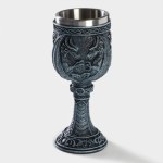 Бокал средневековый «Дракон», нержавеющая сталь, синий