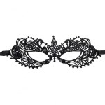 Маска кружевная, фигурная, Герцогиня, Черный