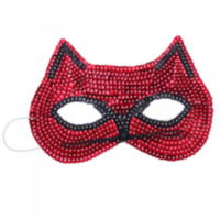 Карнавальная маска «Кошечка», с пайетками, красный