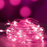 Светодиодная гирлянда, Роса 30 Led, IP14, Розовый
