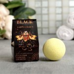 Увлажняющая бомбочка с гиалуроновой кислотой Black, аромат персик