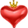 Фигура Сердце с золотой короной, Красный