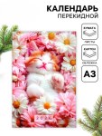 Календарь 2026 перекидной на ригеле «Котики»