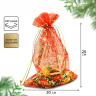 Мешочек подарочный органза Счастливого Нового года, красный / Happy new year #нг