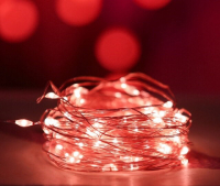 Светодиодная гирлянда, Роса 30 Led, IP14, Красный