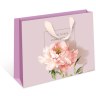 Пакет подарочный стандарт плюс С пожеланием счастья, пион