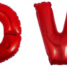 Набор шаров-букв LOVE, Красный
