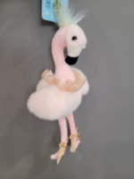 Брелок мягкая игрушка Фламинго балерина