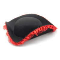 Шляпа Пиратка с красным кружевом