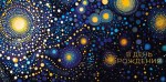 Конверт для денег В День Рождения, абстракция, солнечные блики, вырубка, фольга