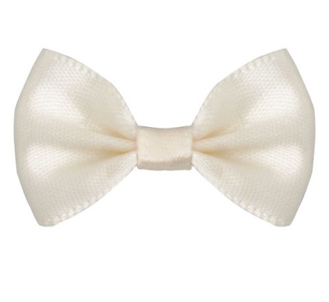 Набор атласных бантиков для декора, Кремовый