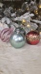 Набор новогодних елочных шаров 4 дизайна, Рождественские шары Ассорти
