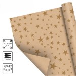 Бумага упаковочная крафт «Звёзды»
