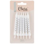 Свечи Серебряные звезды, Белый