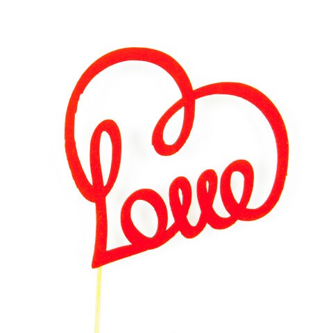 РАСПРОДАЖА! Топпер, Сердце, Love, Красный