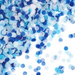 Конфетти Круги Голубой микс, бумага тишью