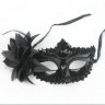 Маска венецианская Цветок, Черный