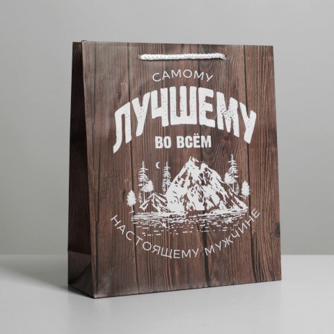 Пакет ламинированный Самому лучшему во всём, горы, лес