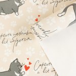 Бумага упаковочная глянцевая «Котики»