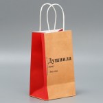 Пакет подарочный крафтовый, «Душнила»