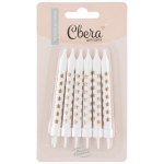 Свечи Золотые звезды, Белый